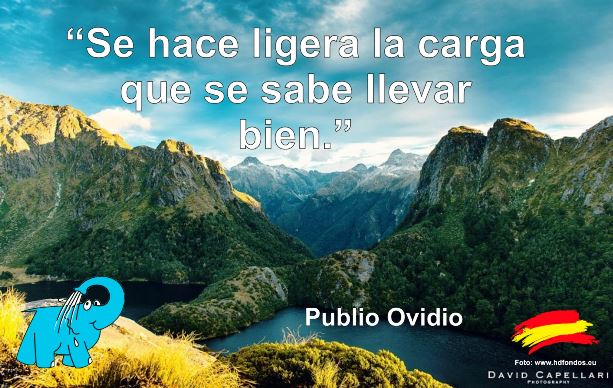 Se hace ligera la carga que se sabe llevar bien.